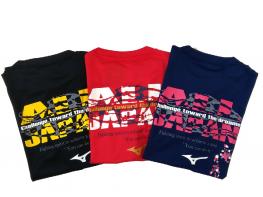 ミズノ商品 ヨコブリシオリジナルデザイン ALL JAPAN Tシャツ　レッド